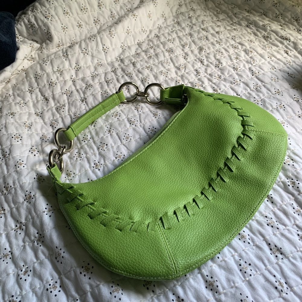 Y2k green shoulder purse